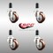 Service Caster 3 Inch 316SS Maroon Polyurethane Swivel 1-1/4 Inch Expanding Stem Caster Set SCC SCC-SS316EX20S314-PPUB-MRN-114-4 - alternate 3